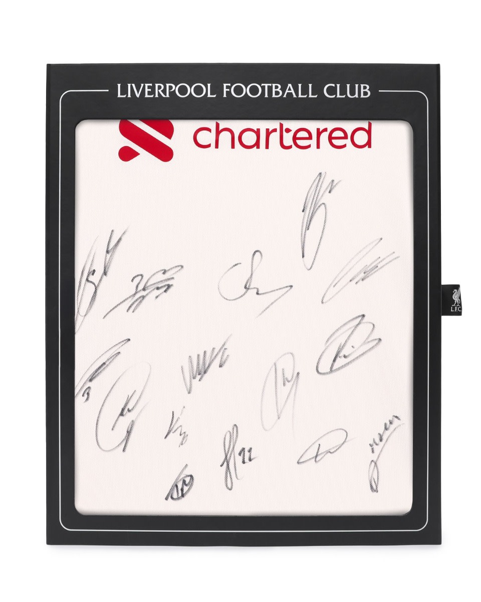 LFC Signed 25/26 Squad Boxed Away Shirt - Image 1