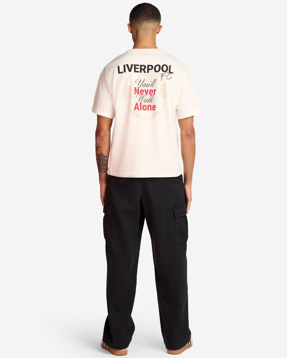 LFC Mens Oversized YNWA Tee Ecru - Image 3