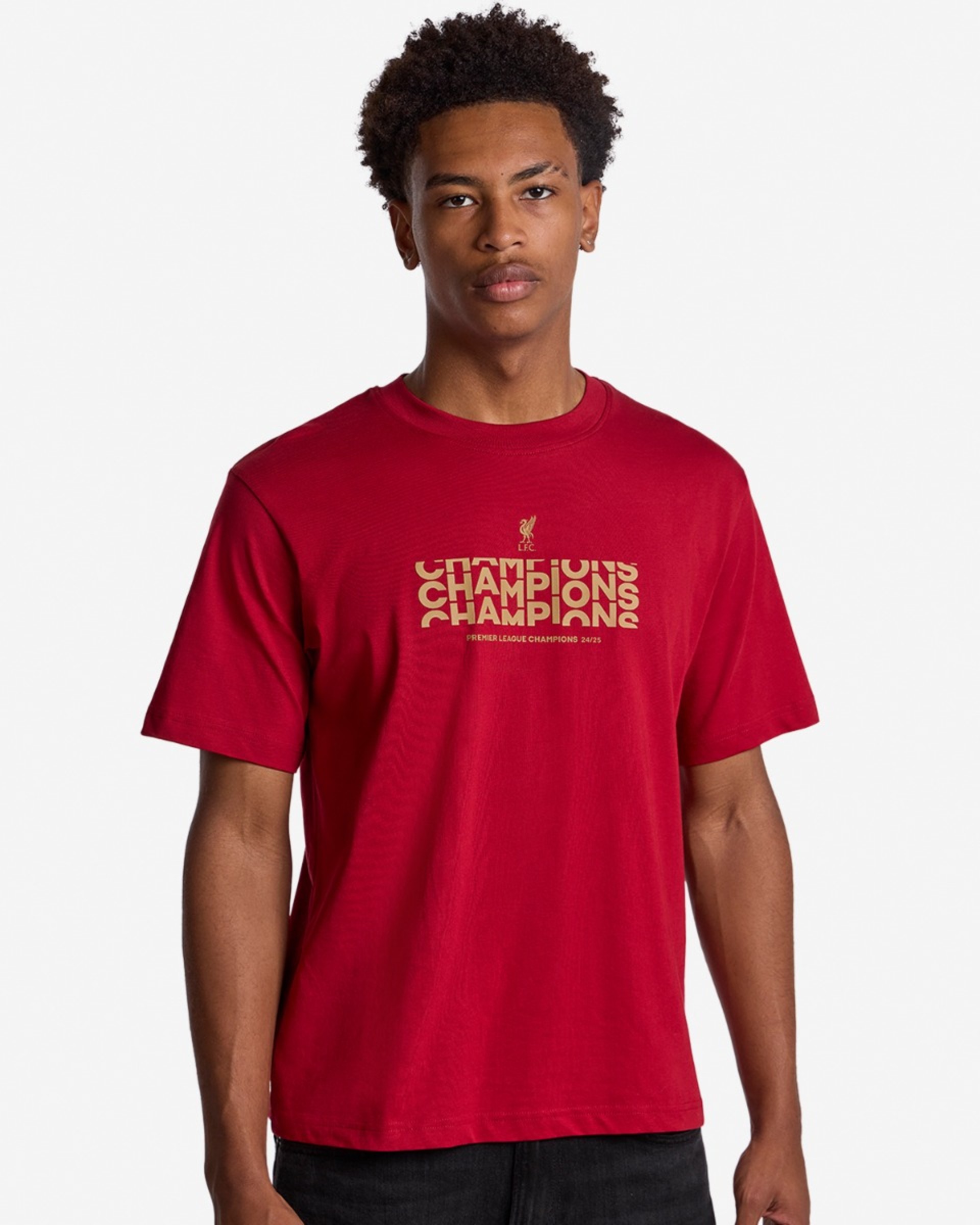 เสื้อยืดเด็กผู้ชายแชมเปี้ยนส์ LFC สีแดง - Image 1