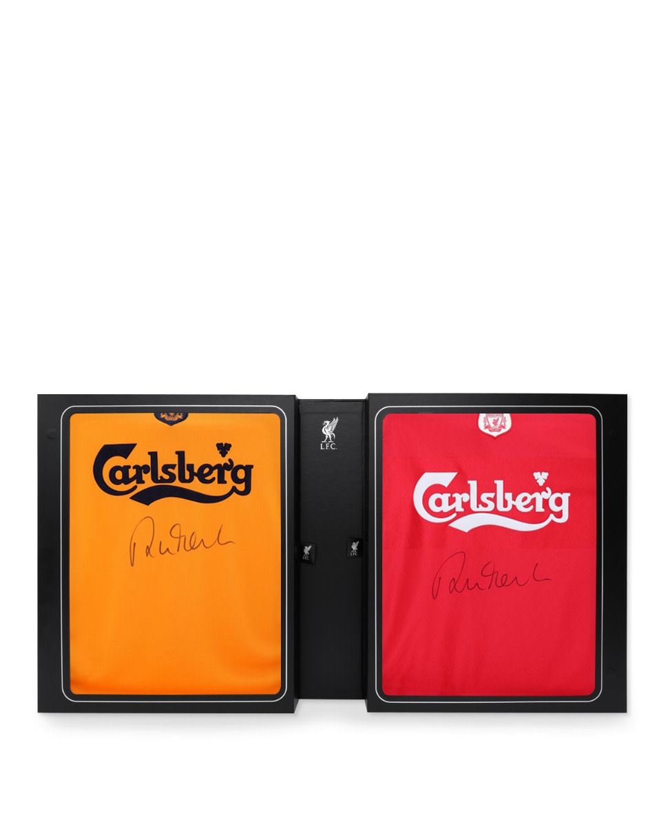 LFC Signed 2000/01 Fowler Dual Boxed Shirt - Image 1