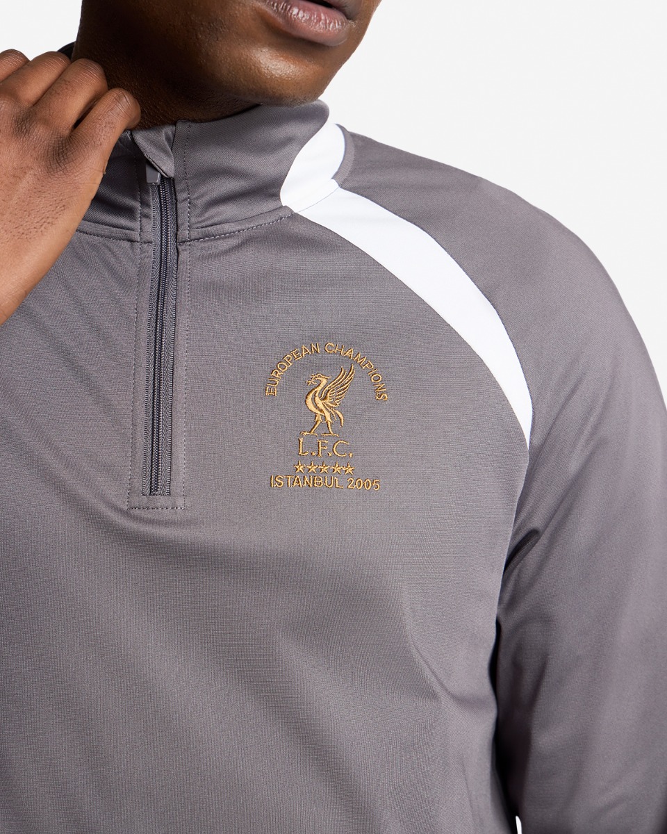 LFC Mens Istanbul 2005 1/4 Zip Top Grey