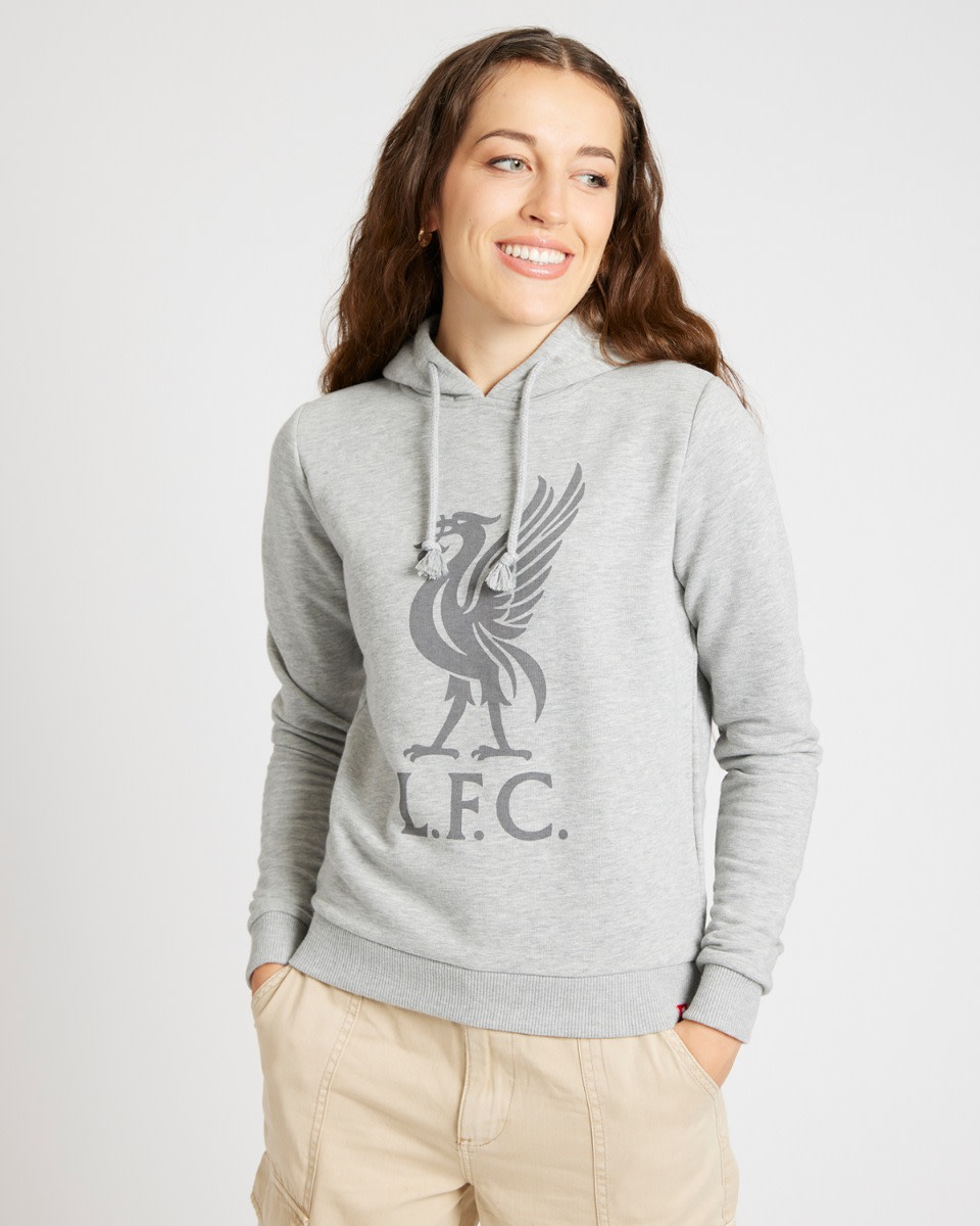 Sudadera con capucha Liverbird Grey Marl de LFC para mujer - Image 1