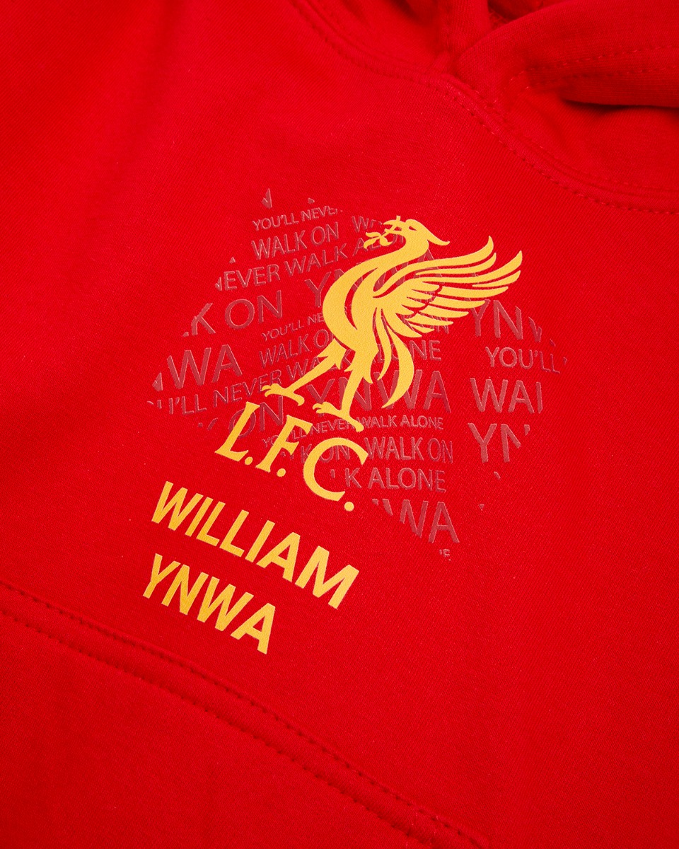 LFC Junior Liverbird personlig rød hættetrøje - Image 3