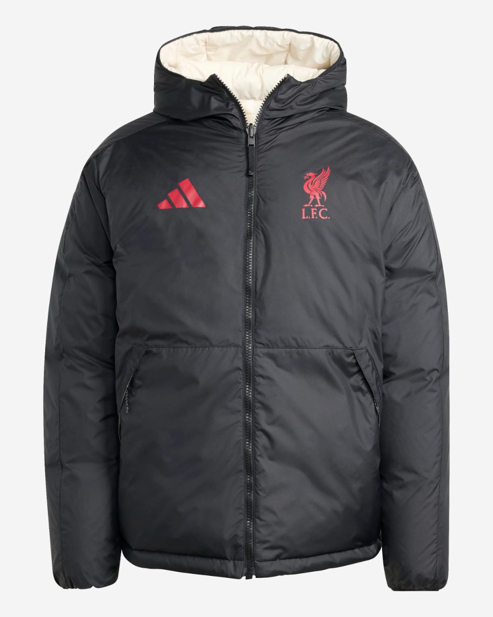 リバプール　25-26　リバーシブル中綿ジャケット　アディダスオリジナルス LFC adidas Adults 25/26 Reversible Down Jacket Black