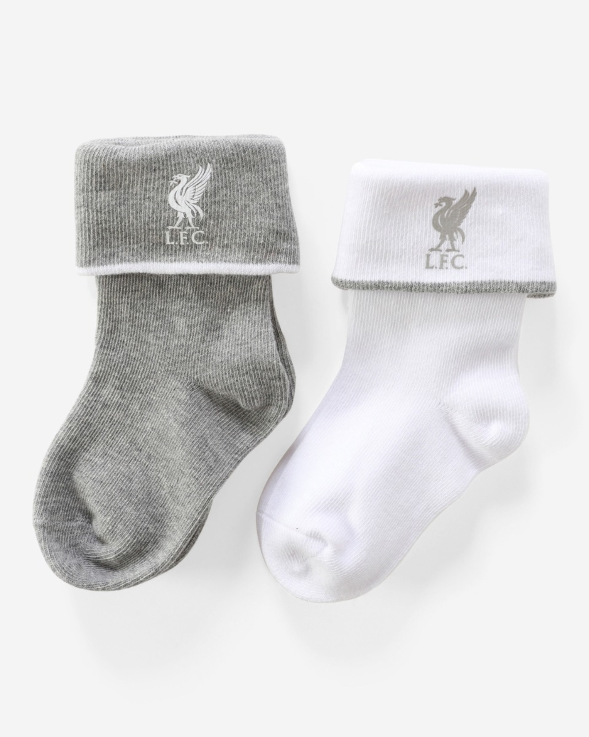 Pack de 2 calcetines LFC grises y blancos para bebé - Image 1