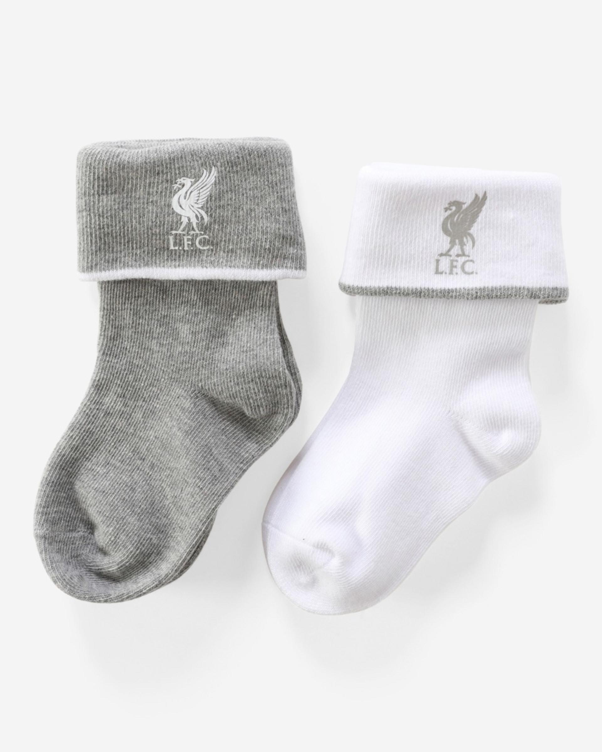 LFC 2 Pack Grå & Hvid Babysokker - Image 1