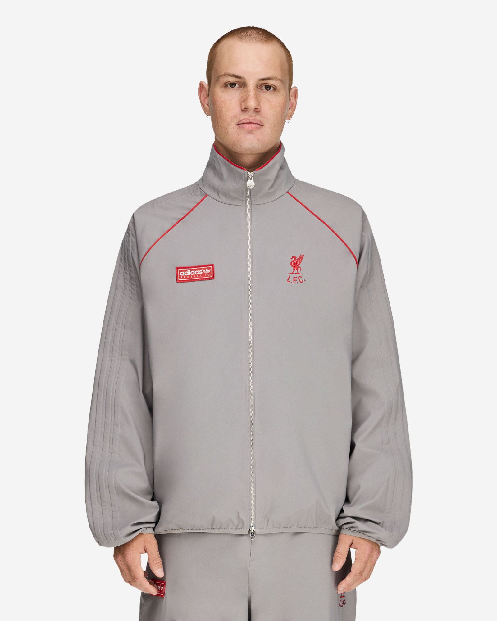 LFC アディダス SPZL メンズトラックトップダブグレー - Image 1