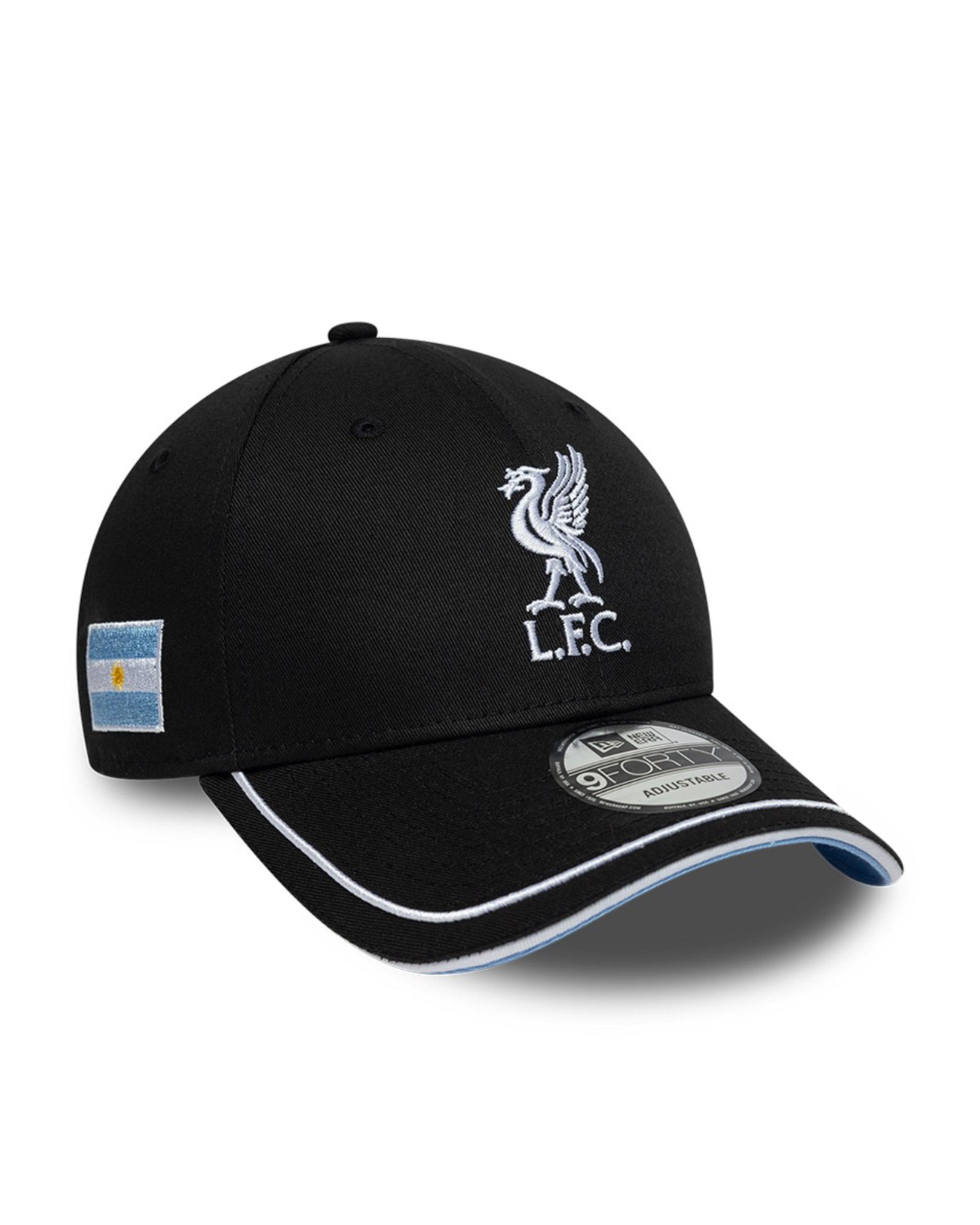 LFC New Era Adults 9FORTY Argentina Kasket Sort - Image 1