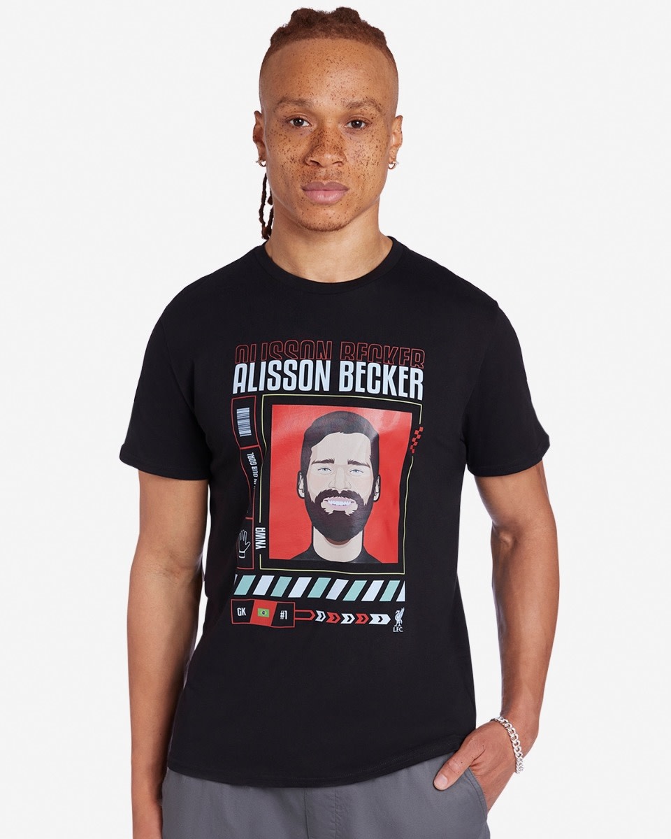 LFC Adults Alisson Becker Tee Black - Image 1