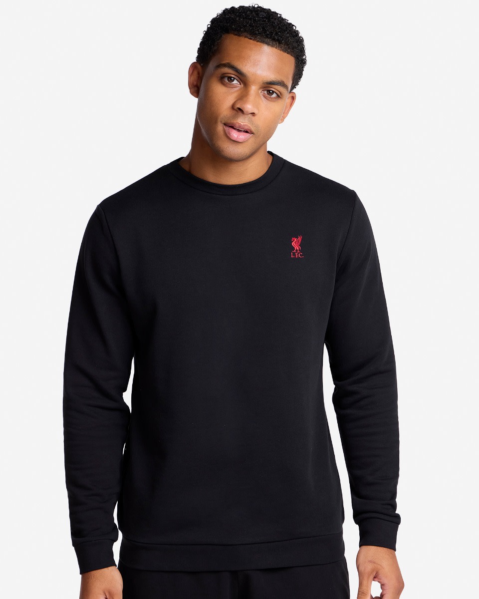 Sudadera LFC con cuello redondo para hombre, color negro - Image 1