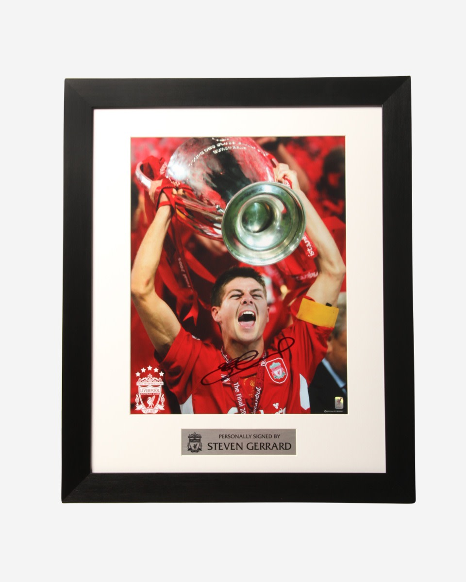 LFC Signed Gerrard 12 x 16 Image - Image 1