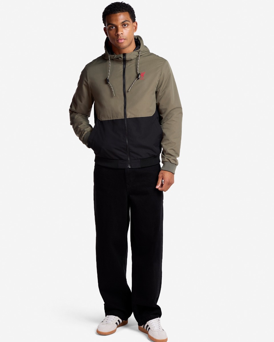 LFC Herre Color Block Windcheater Khaki & Sort - Image 3