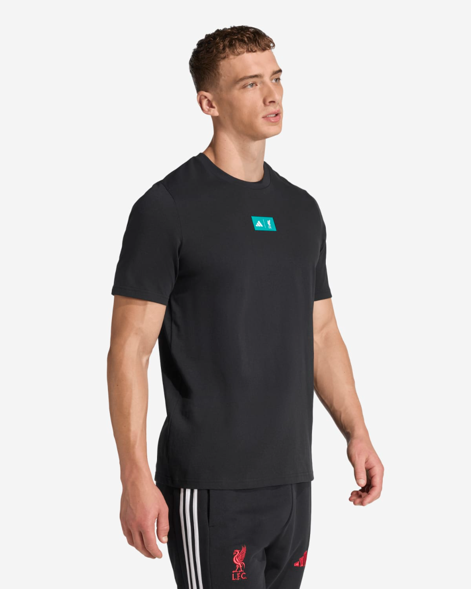 LFC adidas Mens Graphic Tee Black - Image 3