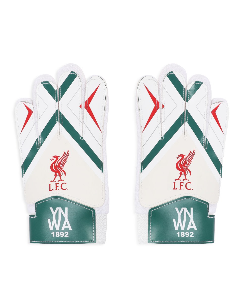 ถุงมือผู้รักษาประตู LFC สำหรับผู้ใหญ่ สีขาวและสีดำ - Image 1