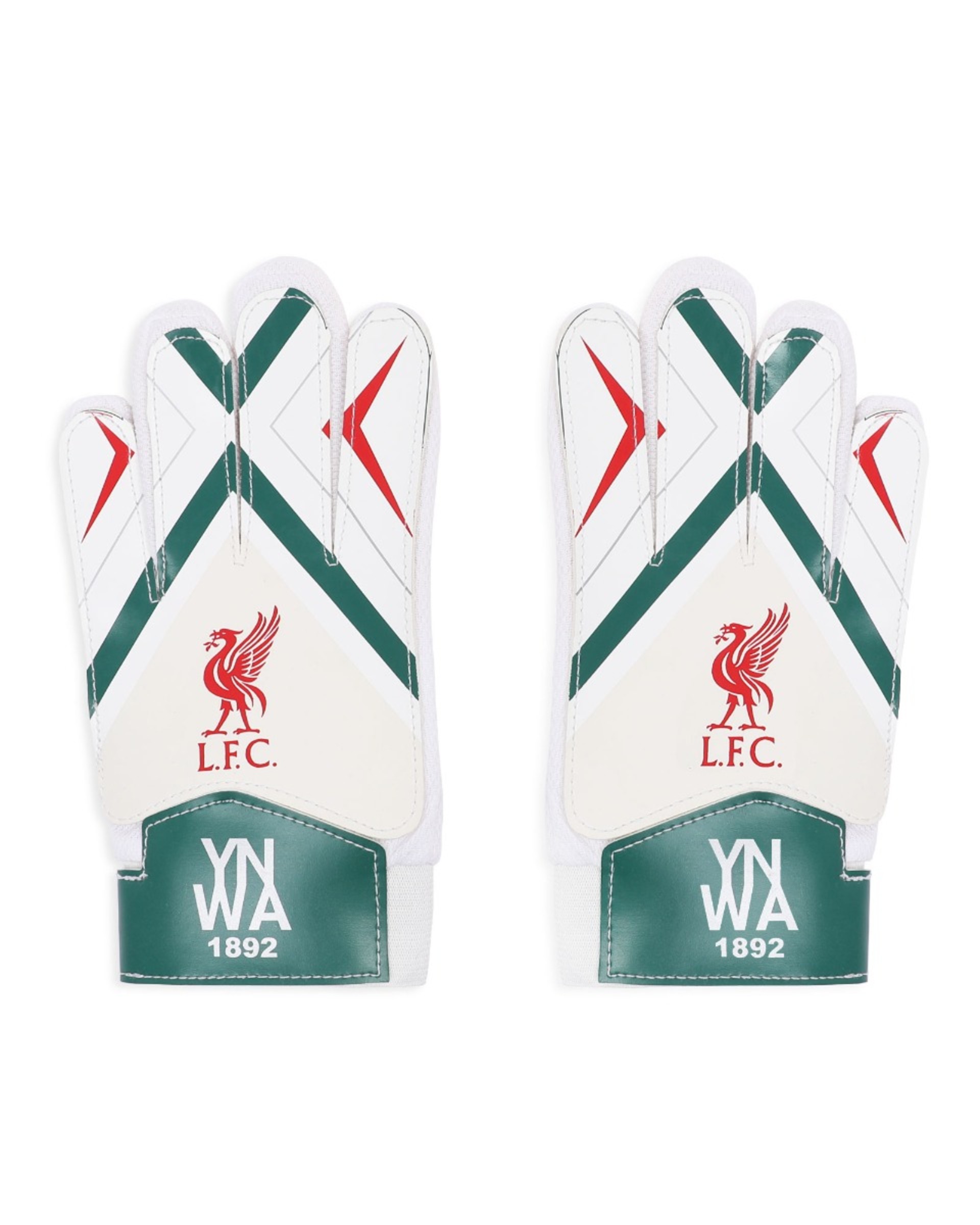 ถุงมือผู้รักษาประตู LFC สำหรับผู้ใหญ่ สีขาวและสีดำ - Image 1
