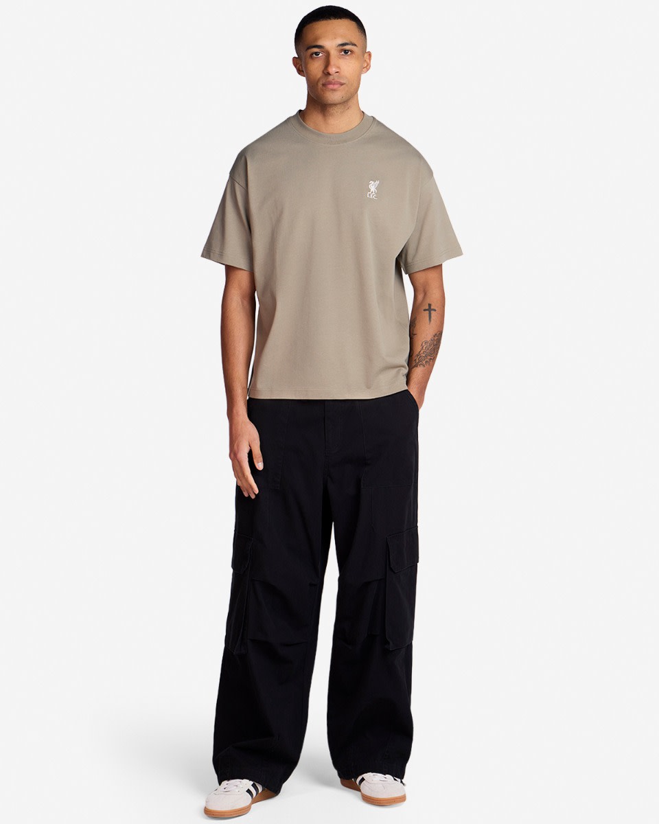 LFC Herre oversize fodboldklub T-shirt Khaki - Image 4