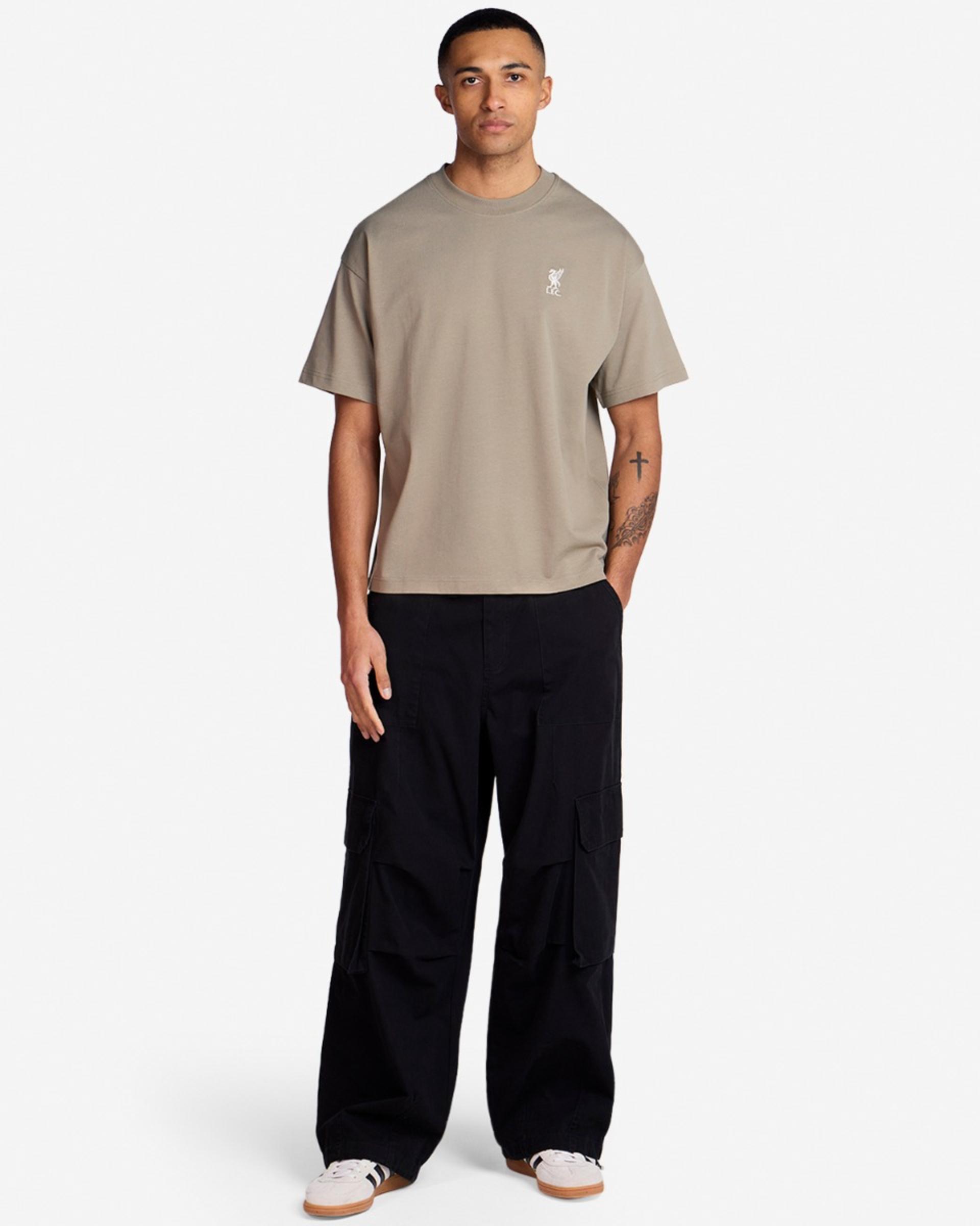 LFC Herre oversize fodboldklub T-shirt Khaki - Image 4