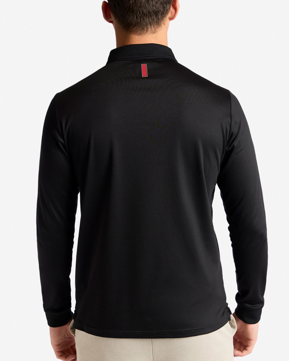 LFC Firma Mens Long Sleeve Polo Black - Image 2