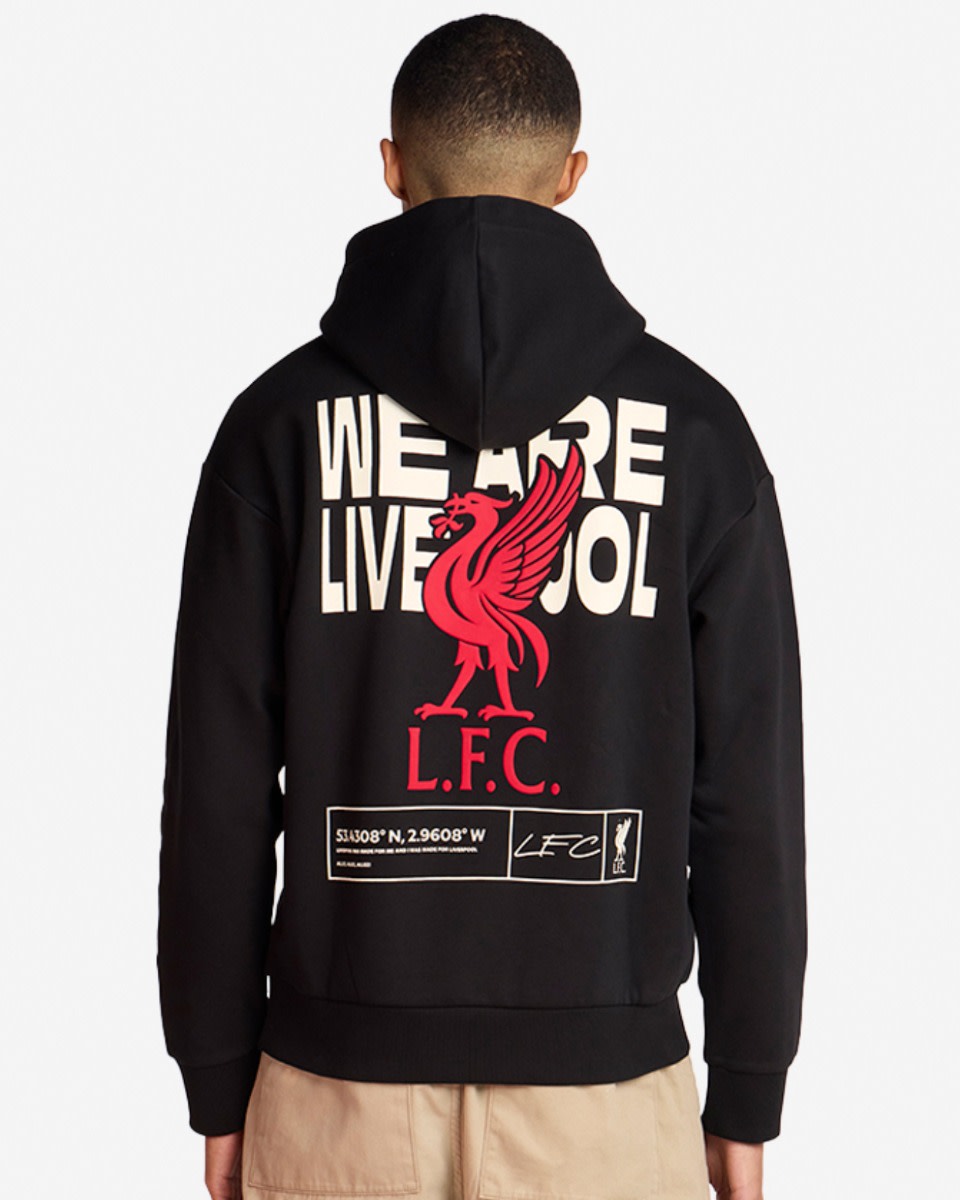 LFC Herre oversize We Are Liverpool hættetrøje sort - Image 1