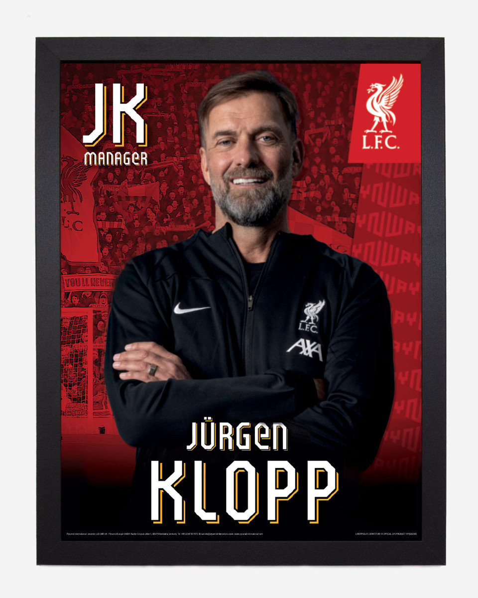 LFC 23/24 Klopp 30 x 40 Framed Print - Image 1