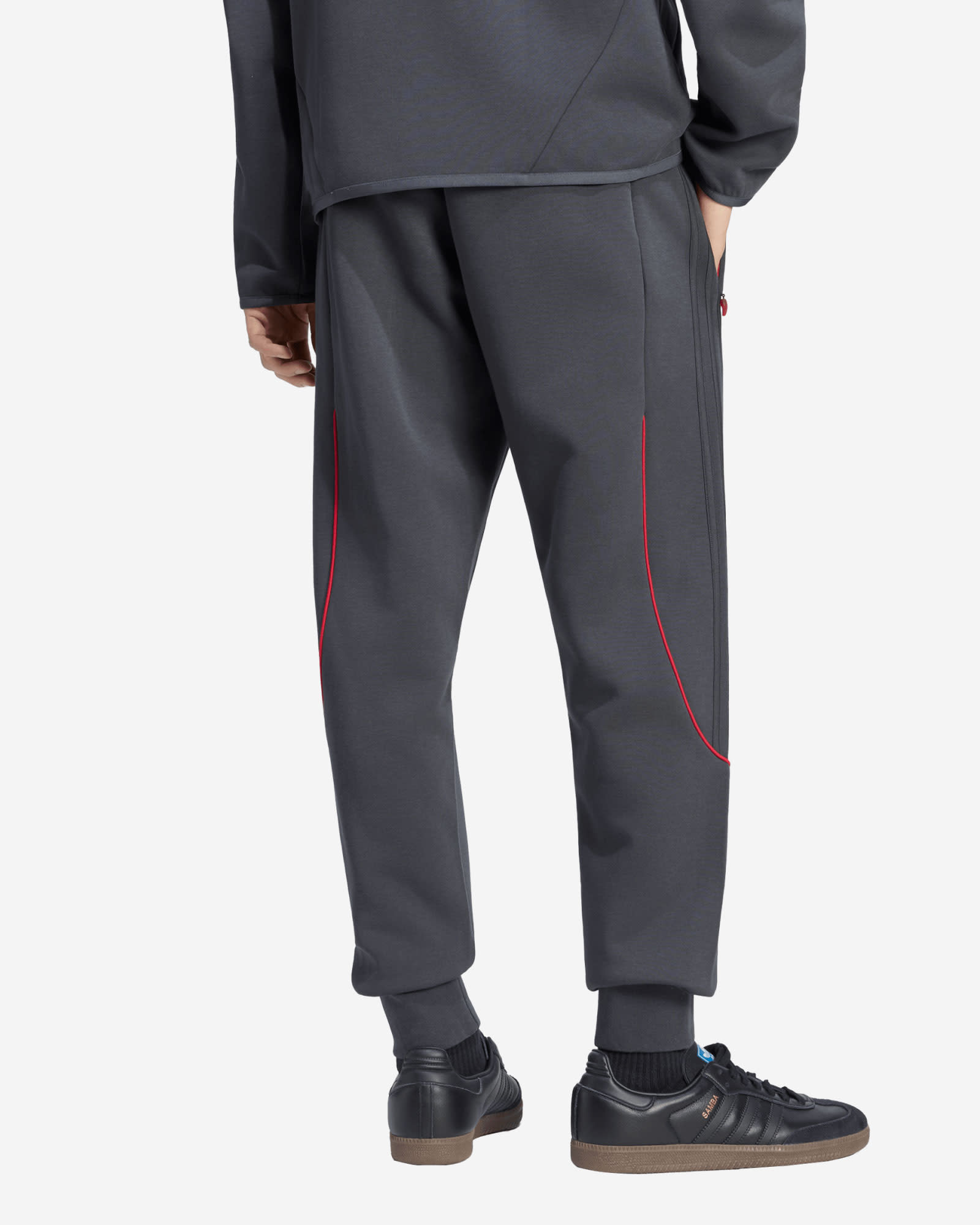 LFC adidas Mens Spacer Teamgeist 26 Track Pants Dark Grey - Image 2