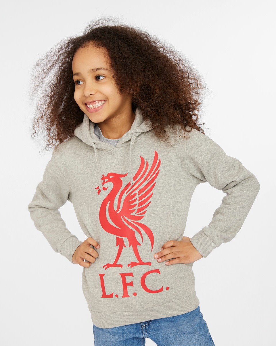 LFC Junior Liverbird Hoody Grey - Image 3
