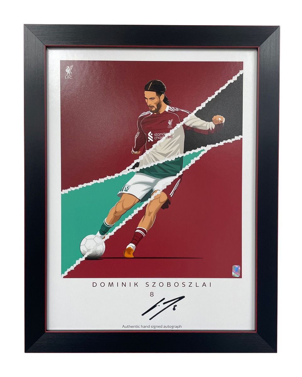 LFC Signed Szoboszlai Framed Print - Image 1