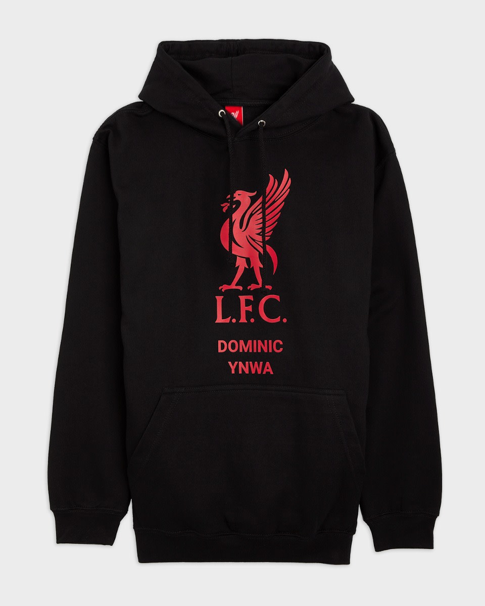 LFC Red Liverbird personlig svart huva - Image 2