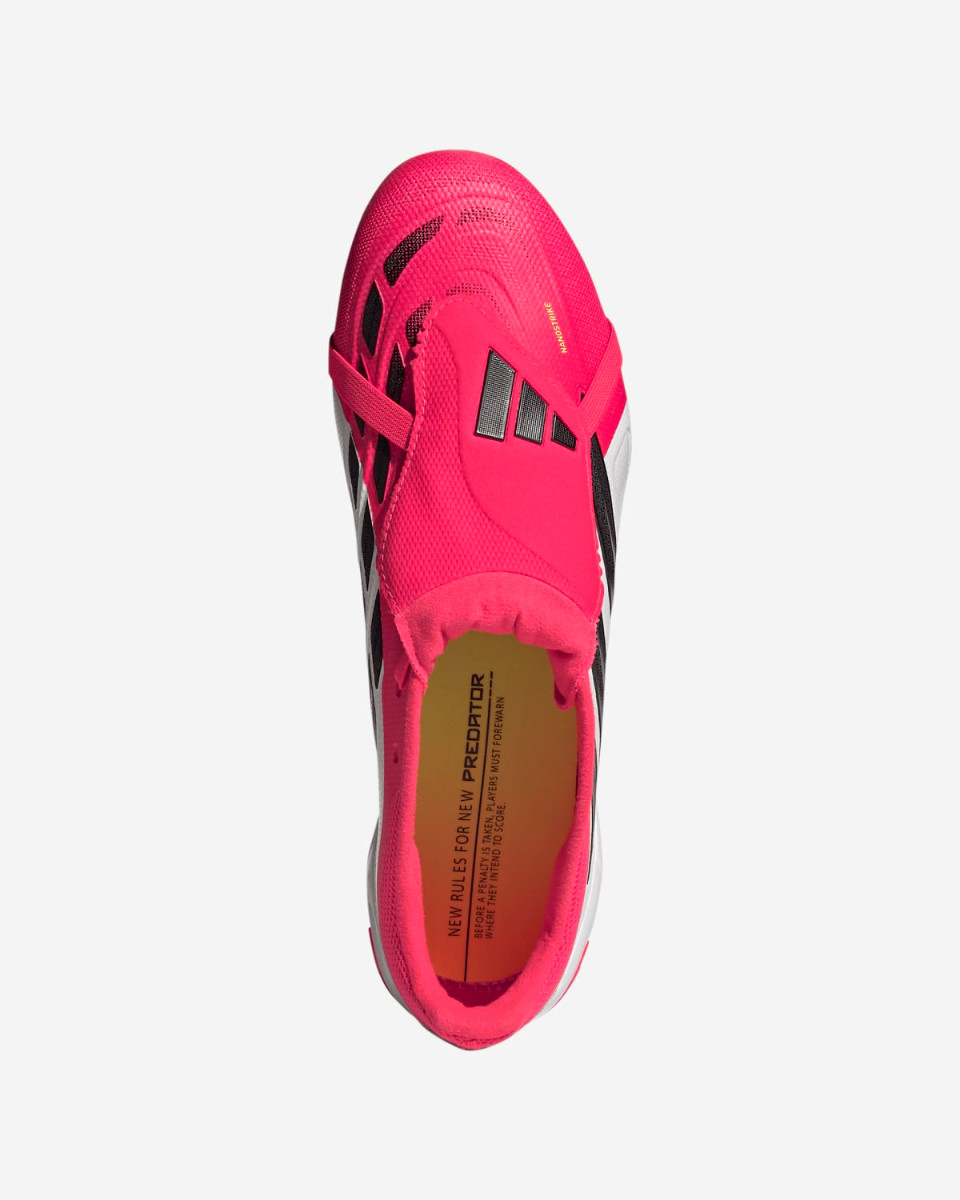 adidas Adults Predator League Fold-Over Tongue Fast Ground Fotbollsskor Lucid Red/Core Svart/Molnvit - Image 3