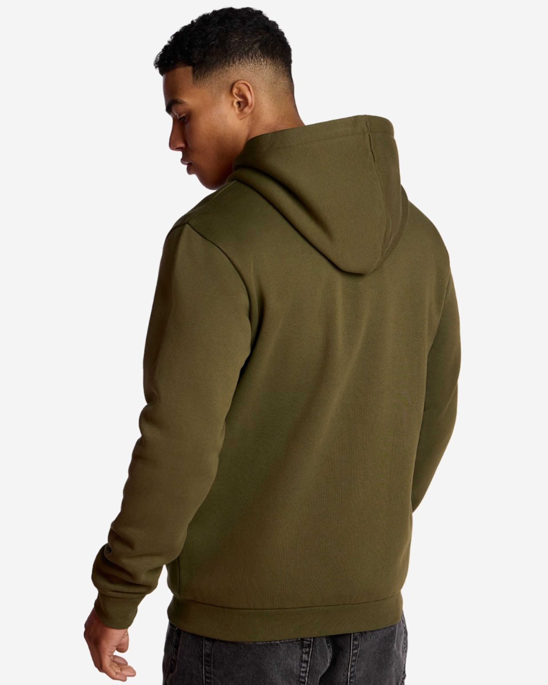 Sudadera con capucha y cremallera LFC para hombre, color caqui - Image 2