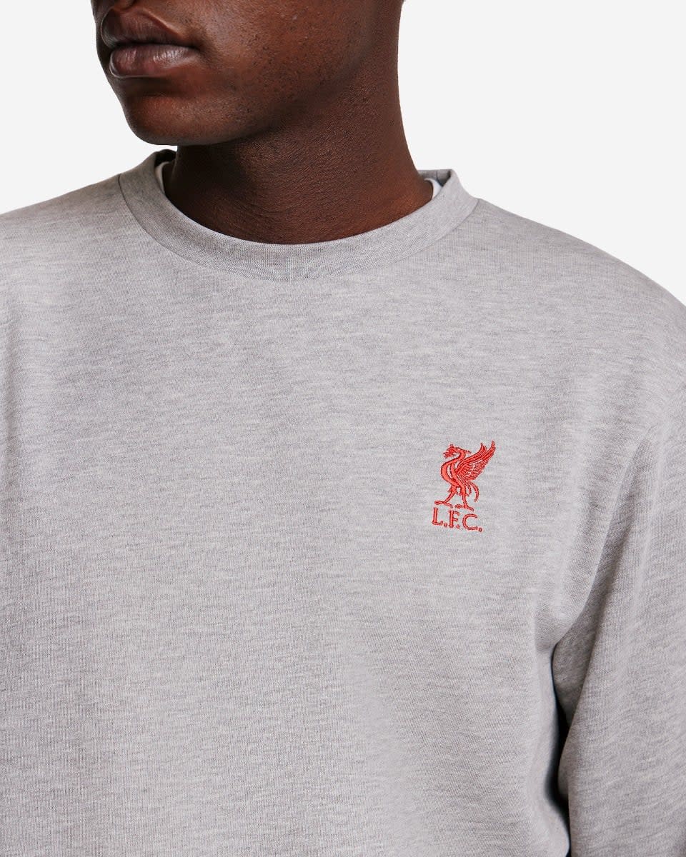 LFC Mens Crew Neck Sweatshirt Grey Marl - Image 2