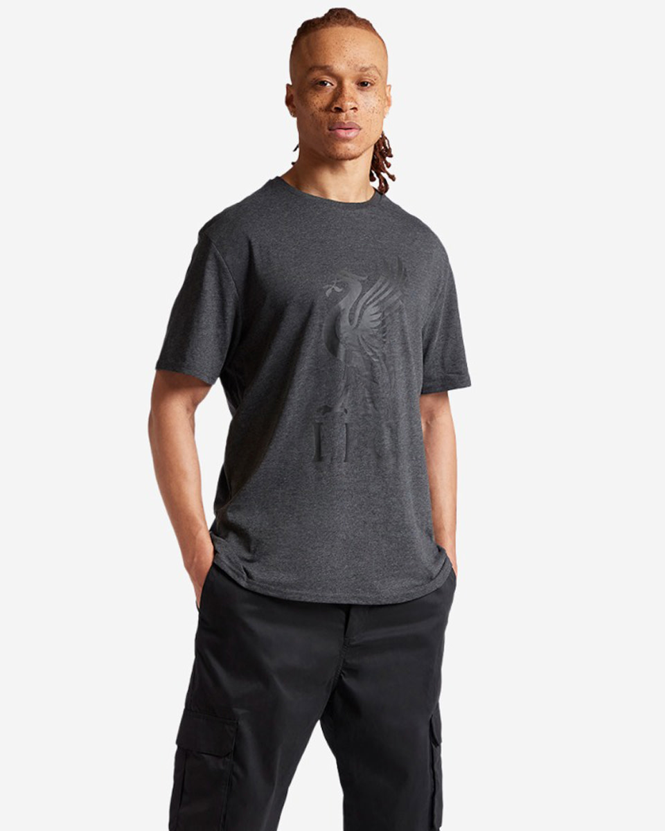LFC Mens Charcoal Liverbird Tee - Image 4