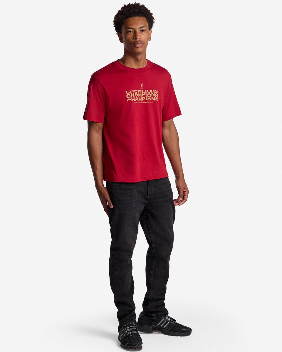 เสื้อยืดเด็กผู้ชายแชมเปี้ยนส์ LFC สีแดง - Image 4