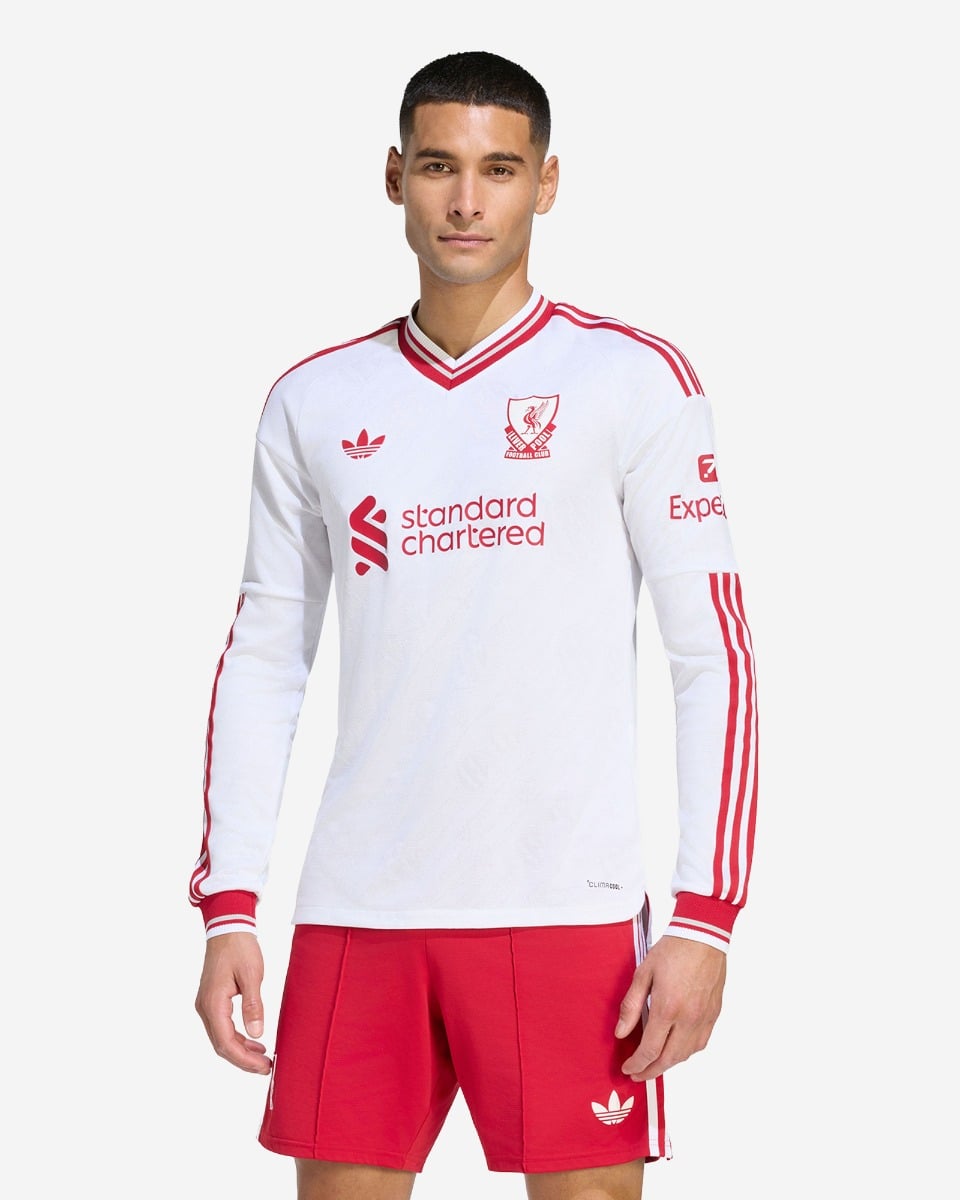 LFC adidas Mens 26/27 Authentic Long Sleeve Away Jersey