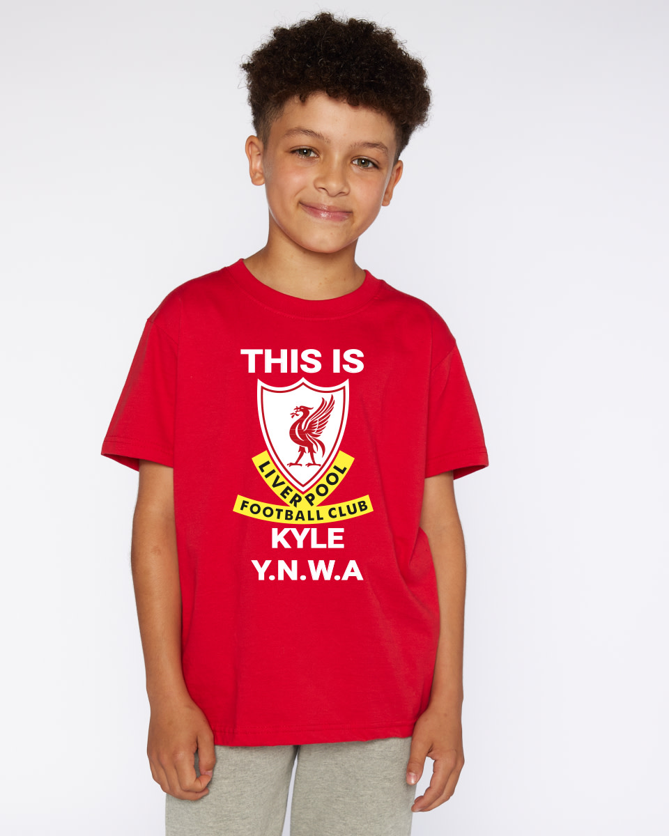 LFC Junior Is Anfield 个性化红色 T 恤 - Image 1