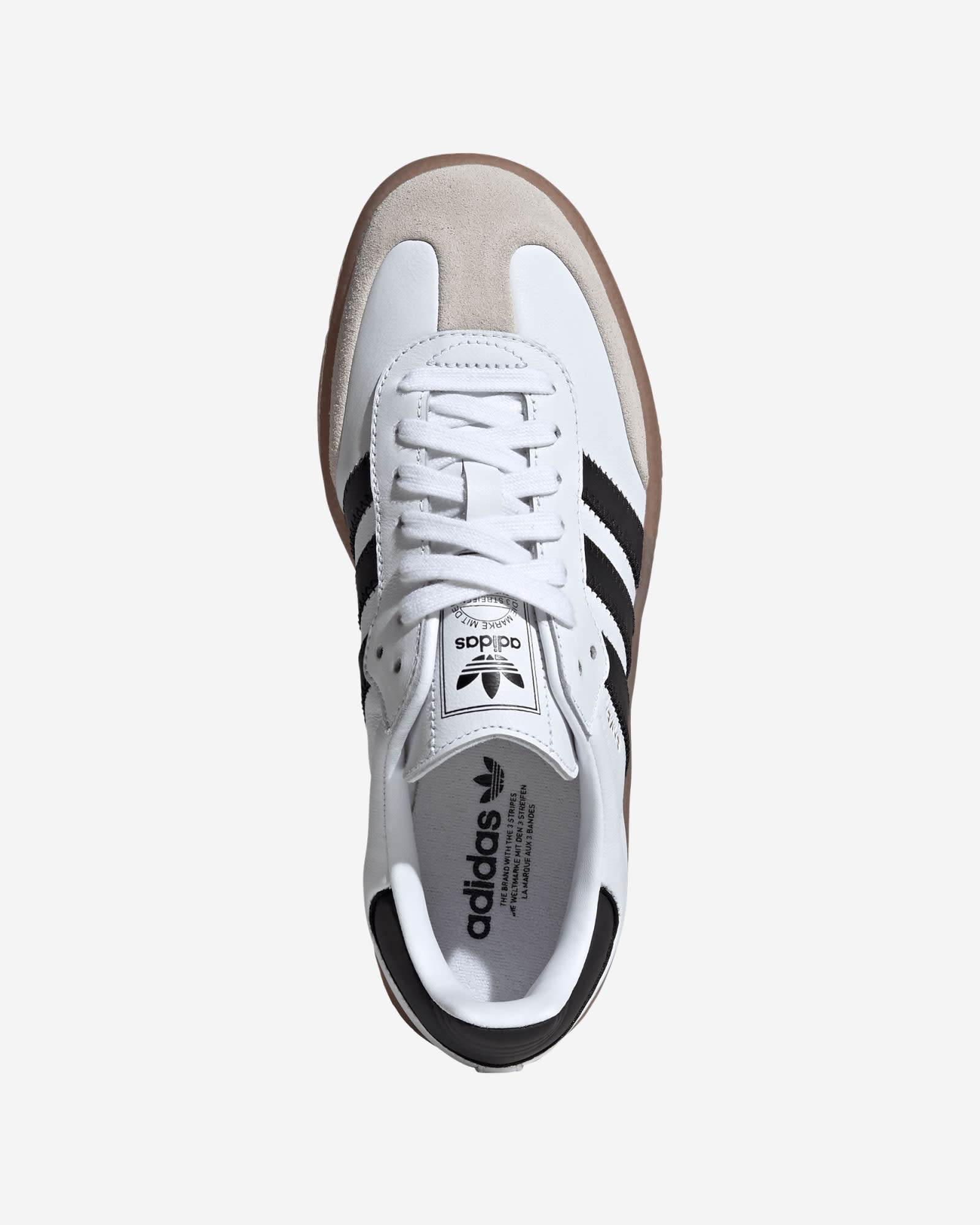 Zapatillas deportivas Adidas Sambae para adultos, blancas, negras y doradas - Image 2
