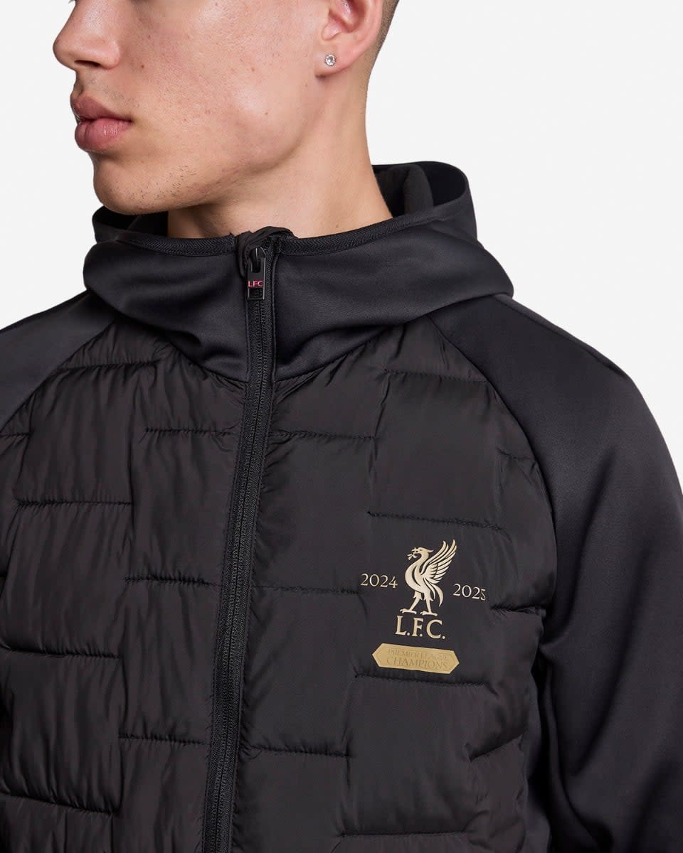 LFC Mens Champions Hybrid Jacket Black - Image 2