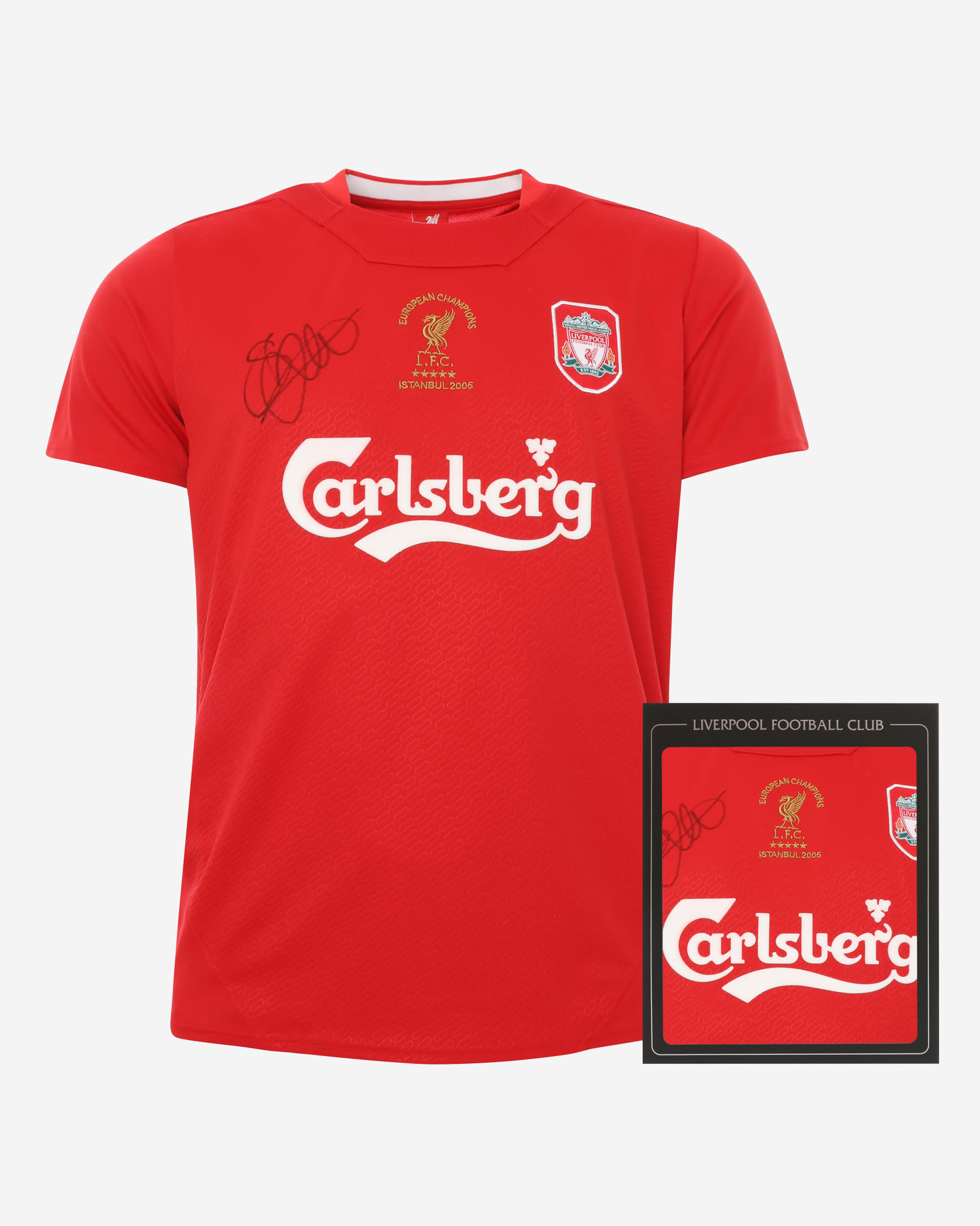 LFC Hyypia 2005 signiertes Boxshirt - Image 1