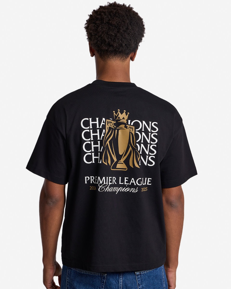 LFC メンズチャンピオンズトロフィーオーバーサイズグラフィック T シャツブラック - Image 1