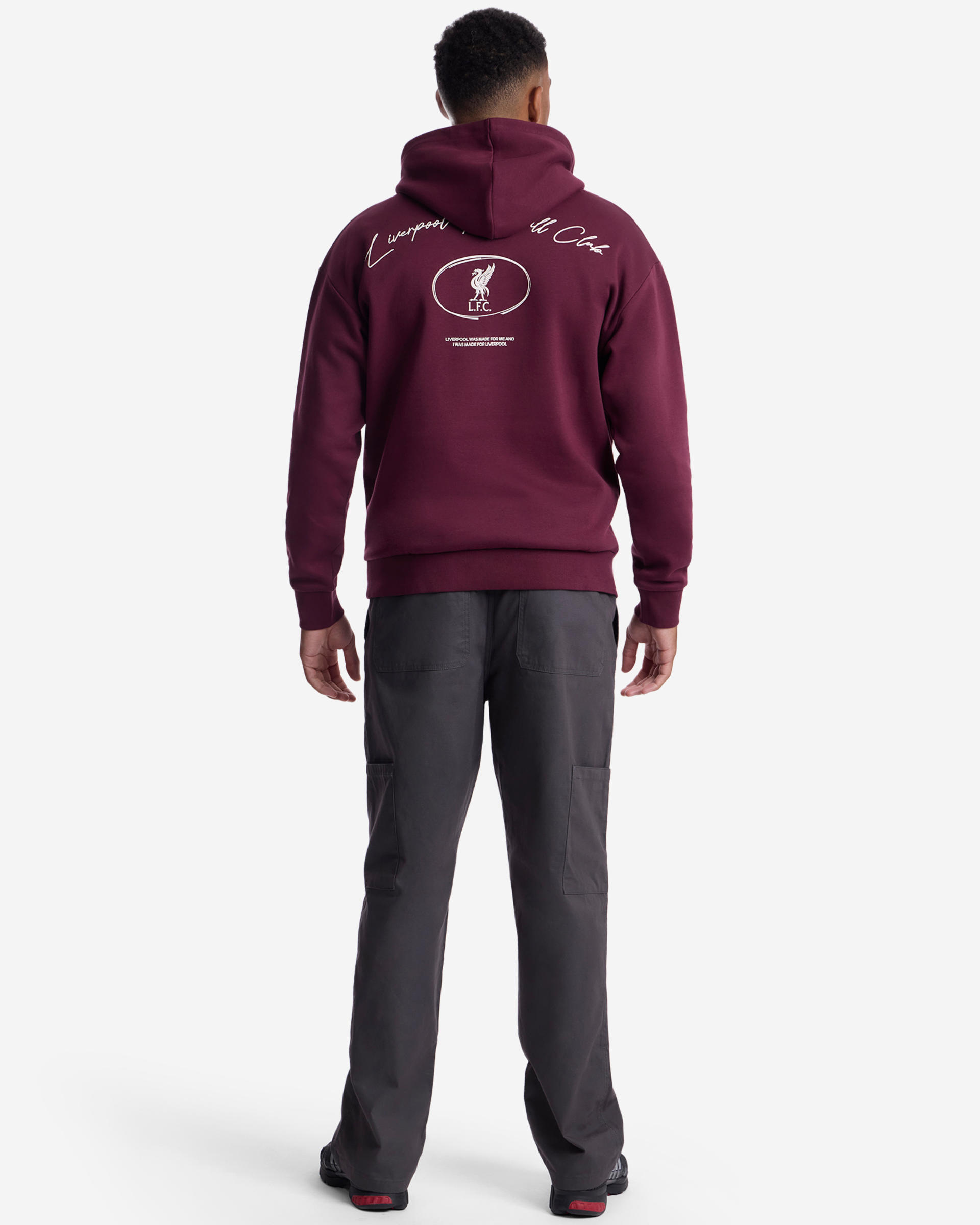 Sudadera con capucha extragrande LFC para hombre con estampado de guiones en la espalda - Image 2