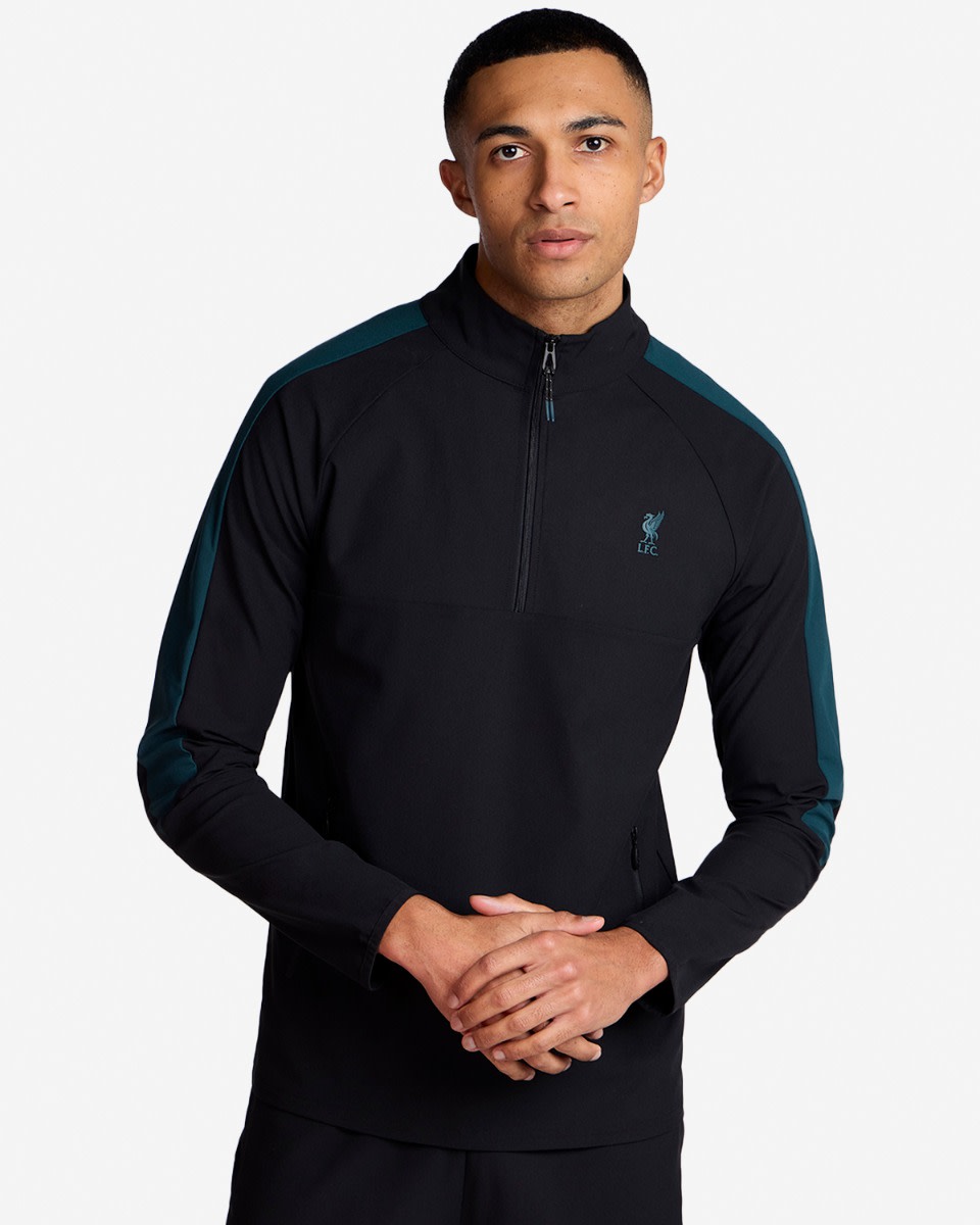 LFC Mens Panel Zip Through Top Black - Image 1