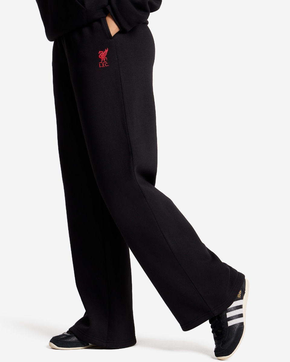 LFC Womens Wide Jog Pants Black - Image 3