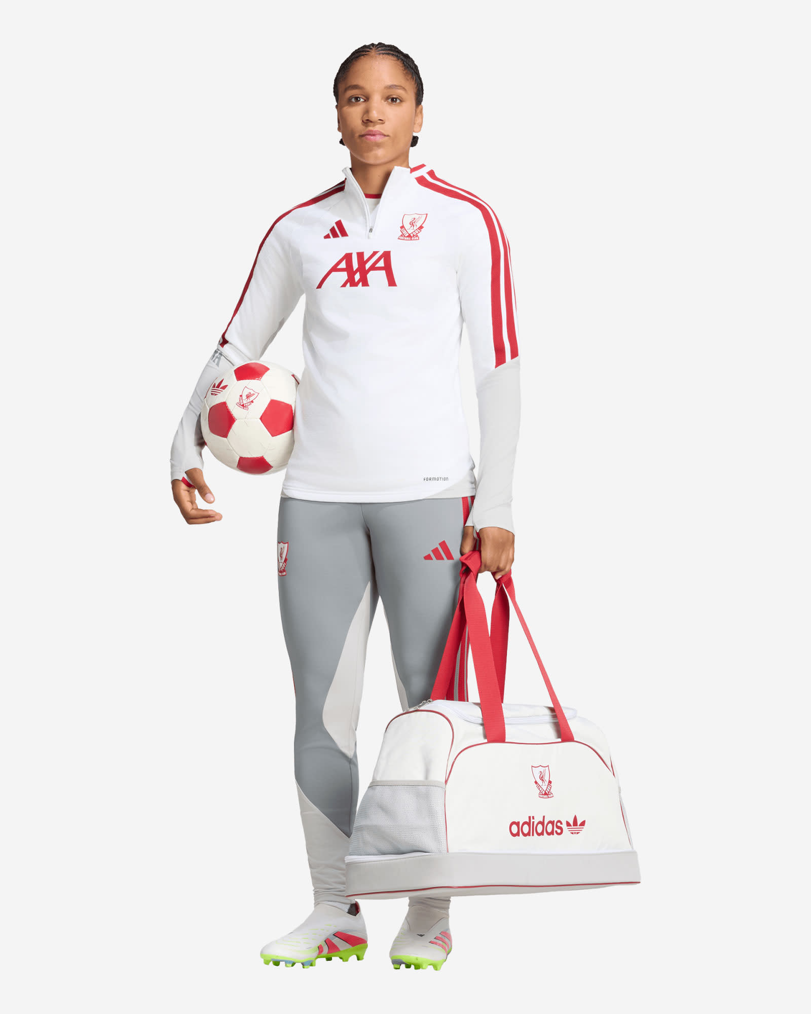 LFC 阿迪达斯女式 26/27 正品欧洲 Tiro 训练上衣白色 - Image 3
