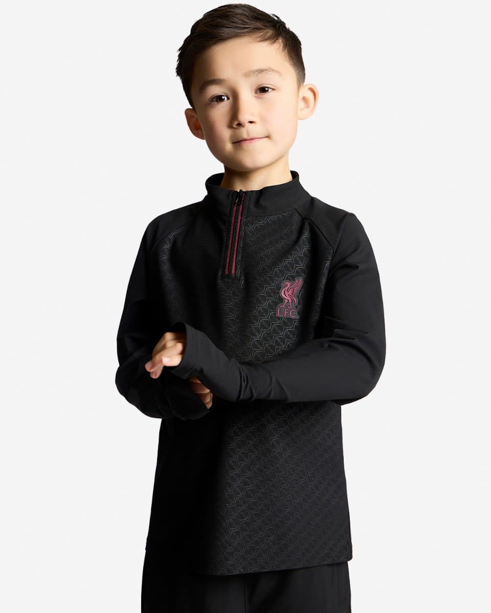 LFC Infants 1/4 Zip Raglan Top Black - Image 1