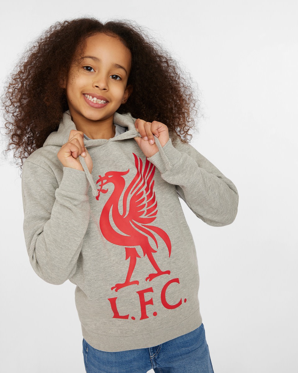 LFC Junior Liverbird Hoody Grey - Image 1
