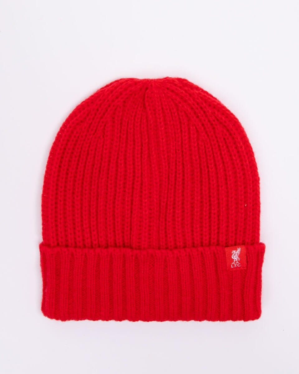 LFC Juniors Ribbed Beanie Red - Image 1
