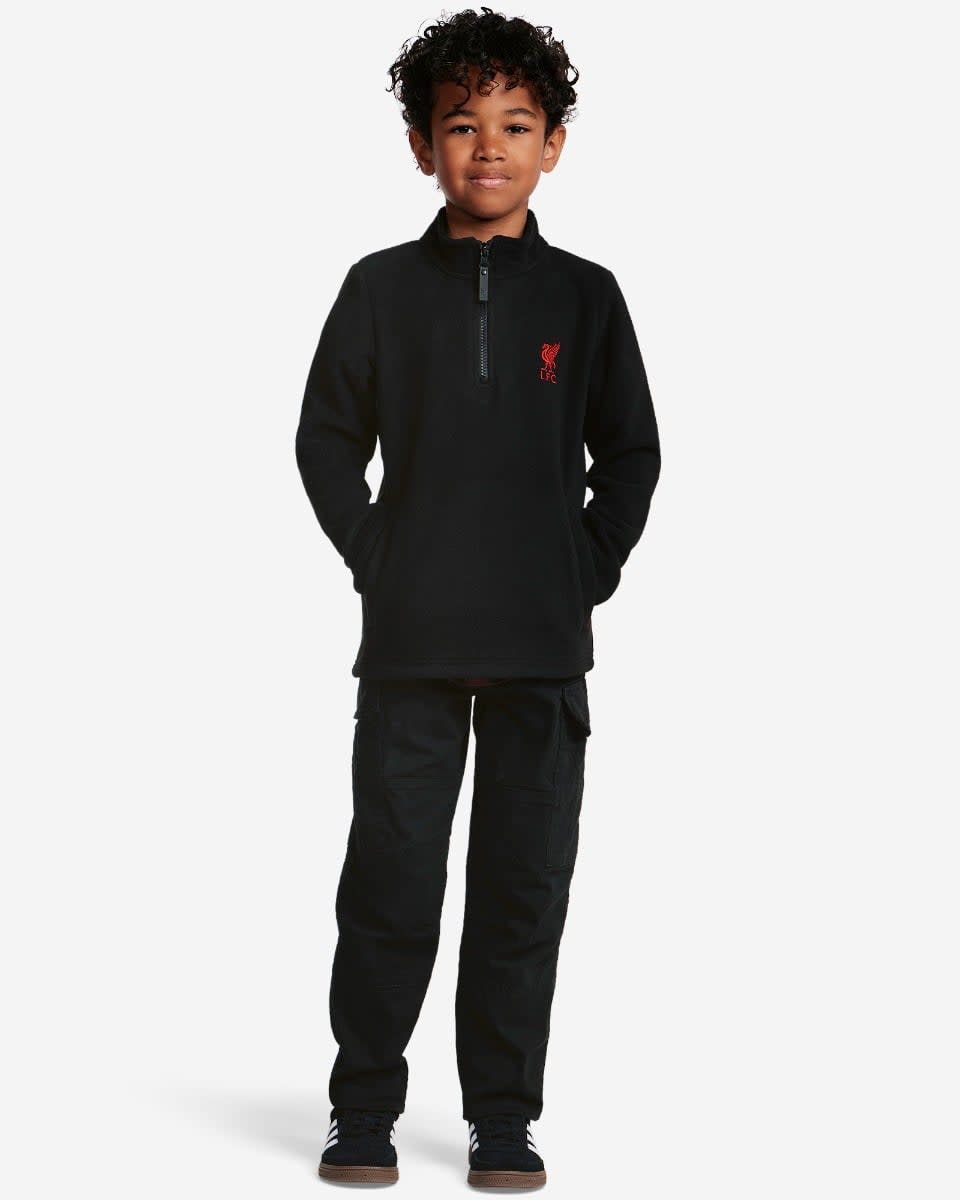 LFC Juniors Fleecejacke mit vierseitigem Reißverschluss, Schwarz - Image 4