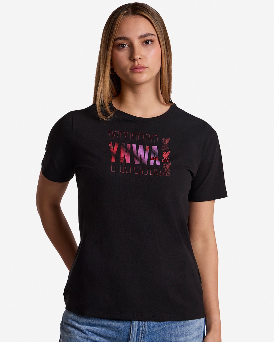 LFC Womens YNWA Gradient Tee Black - Image 1