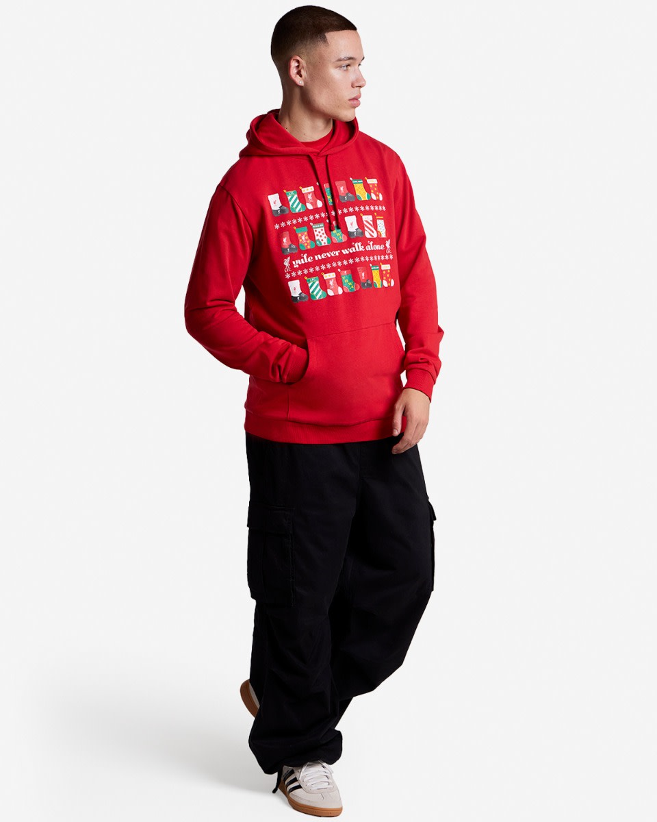 LFC Adults Christmas Hoodie Red - Image 4