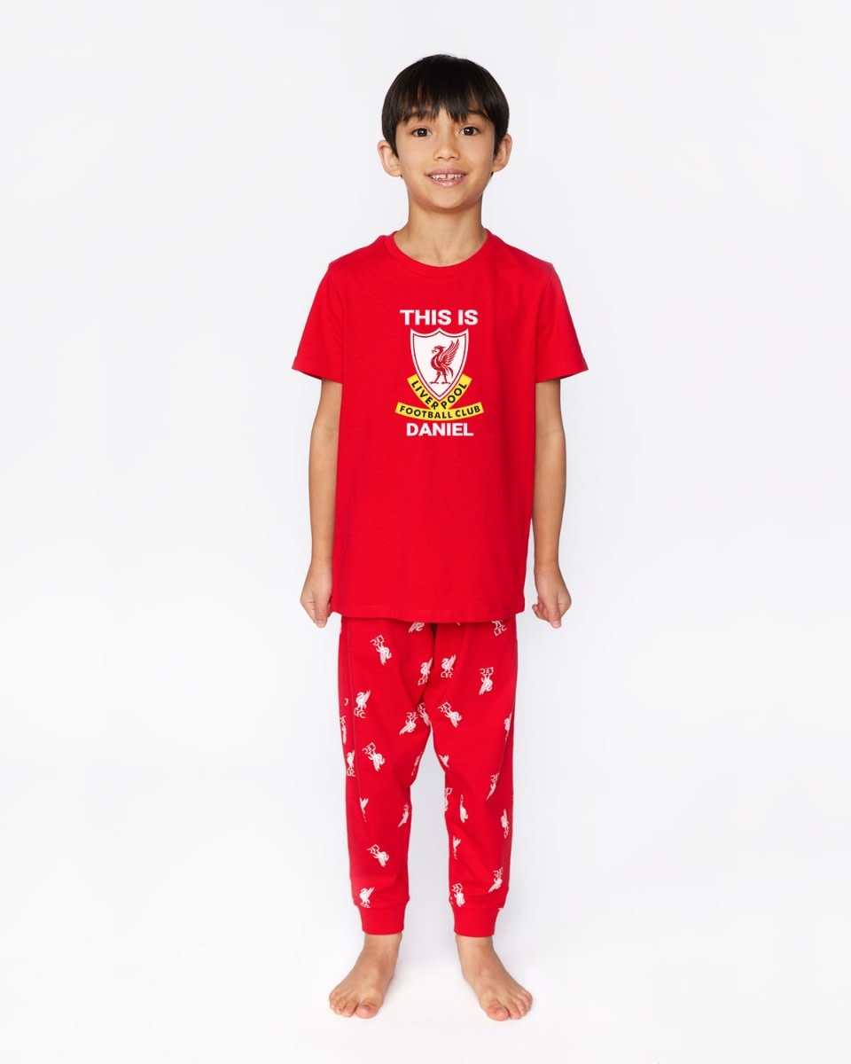 LFC Junior Personalised This Is Anfield Pyjamas - Image 1